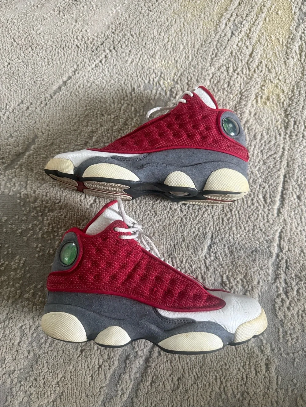 Air Jordan 13 Retro sneakers Red Flint white gray Jumpman youth boys 3.5